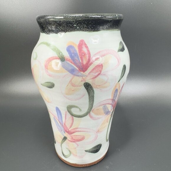 TPG T Puterbaugh Gill Folk Art Pottery RedWare Vase Vessel Hand Made Ceramic VTG - Picture 12 of 14